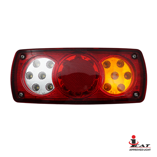 Rear Combination Lamp Assembly consisting of Rear Position lamp, Stop Lamp, Direction Indicator Lamp & Reverse Lamp (Vertical & Horizontal Mounting) 21 LED
